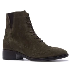 Isla Green Suede Ankle Boots