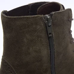 Isla Green Suede Ankle Boots