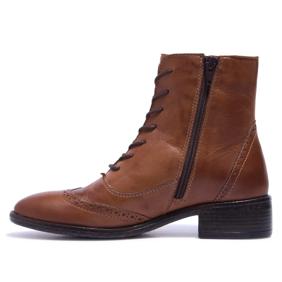Isla Tan Leather Ankle Boots