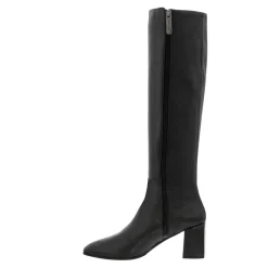 Jilly Black Italian Leather Knee High Boots