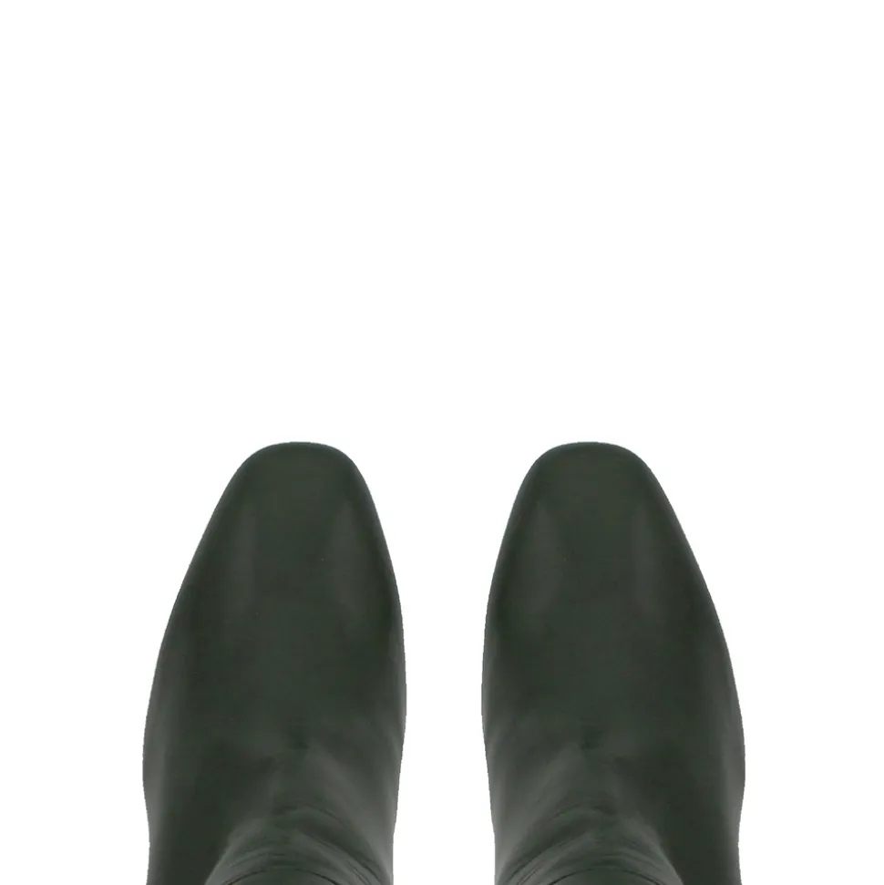 Jilly Green Italian Leather Knee High Boots
