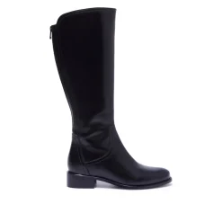 Jolette Black Leather Boots