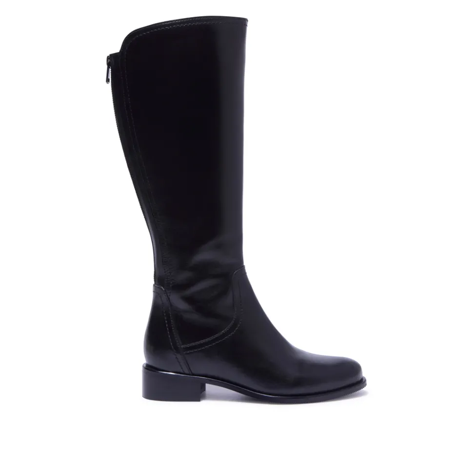 Jolette Black Leather Boots