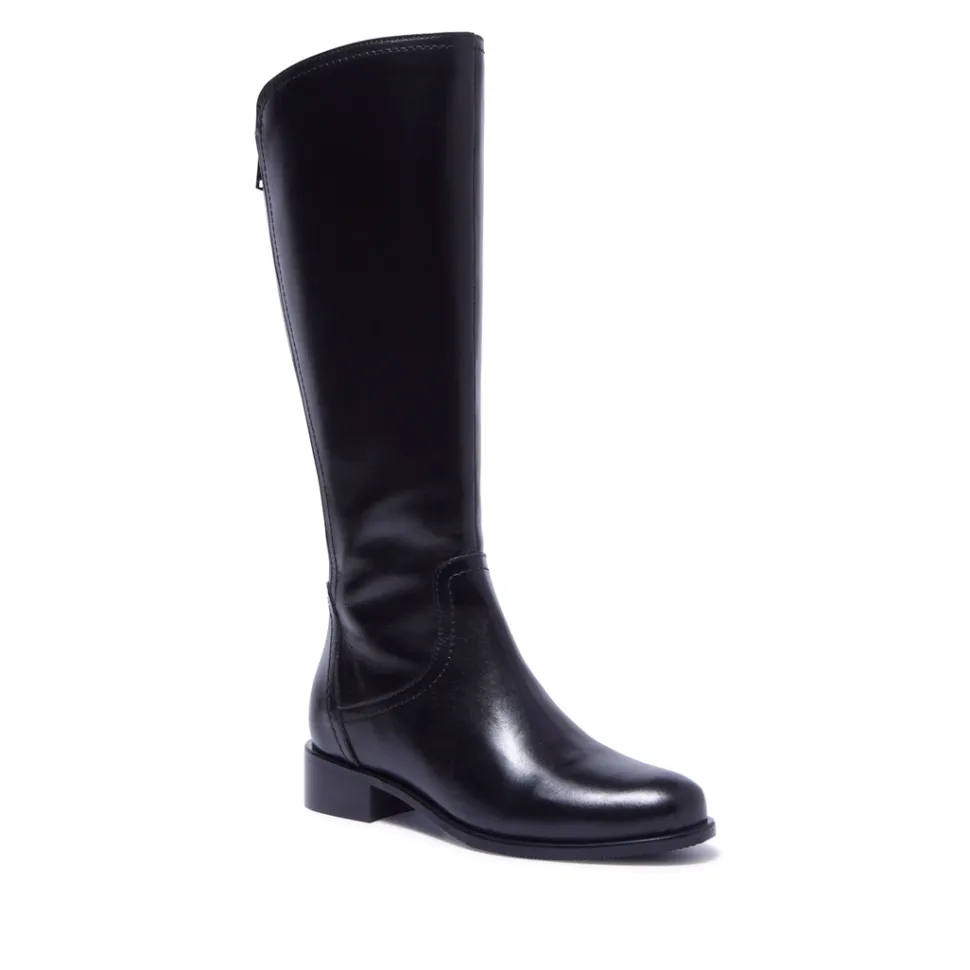 Jolette Black Leather Boots