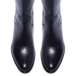 Jolette Black Leather Boots