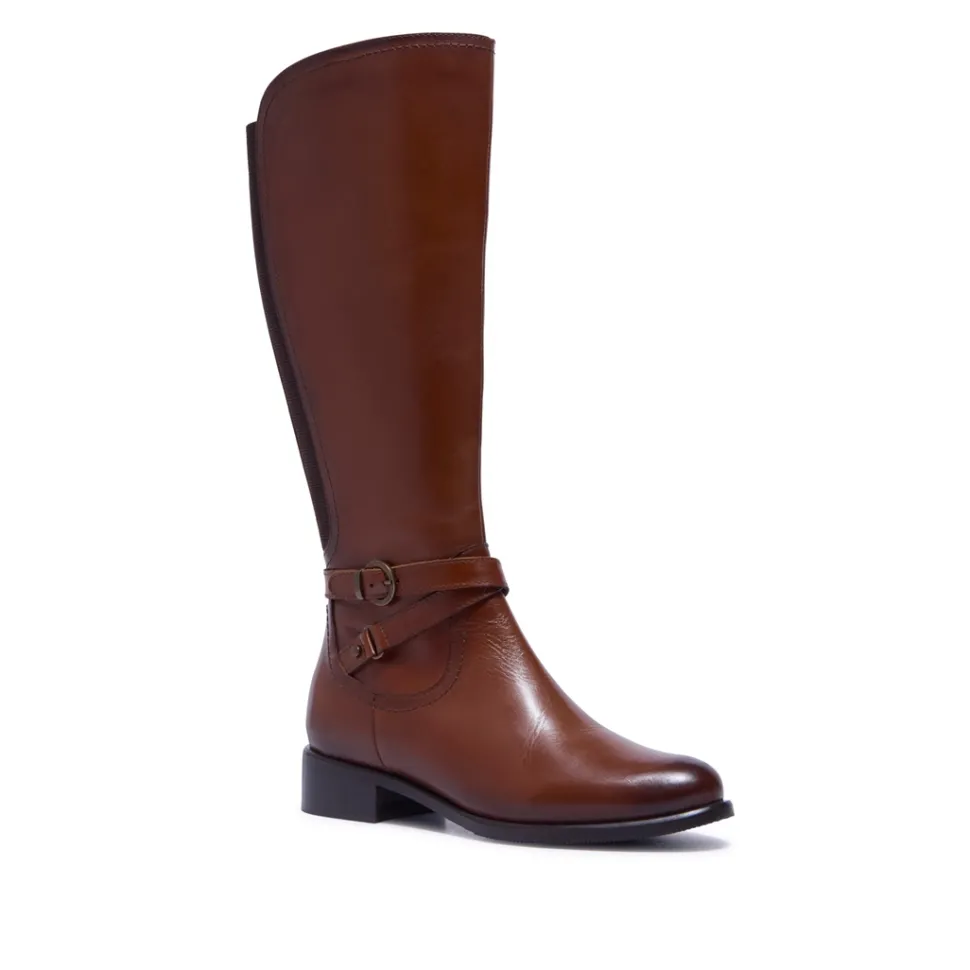 Joline Tan Leather Boots
