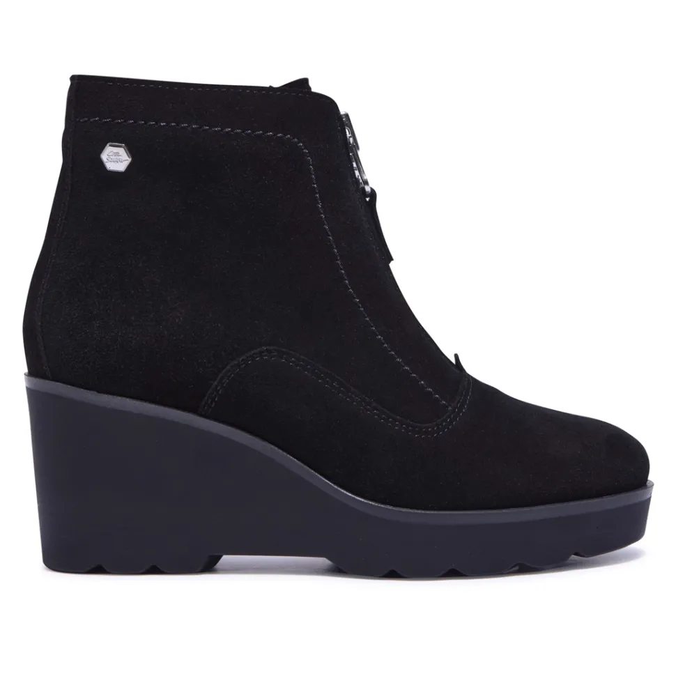 Kelania Black Suede Ankle Boots