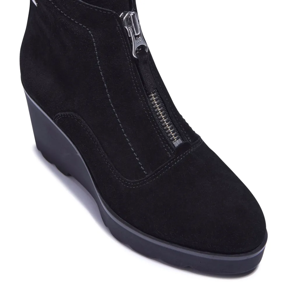 Kelania Black Suede Ankle Boots