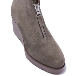 Kelania Grey Suede Ankle Boots
