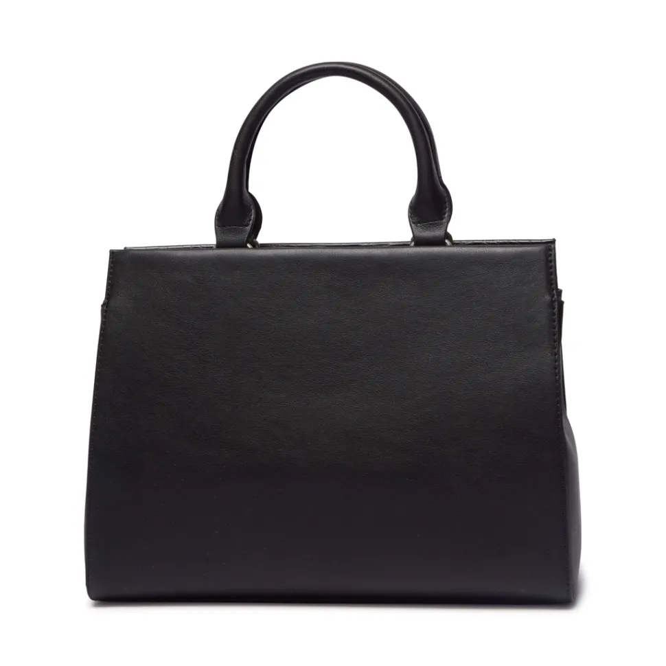 Kleo Black Croc Handbag