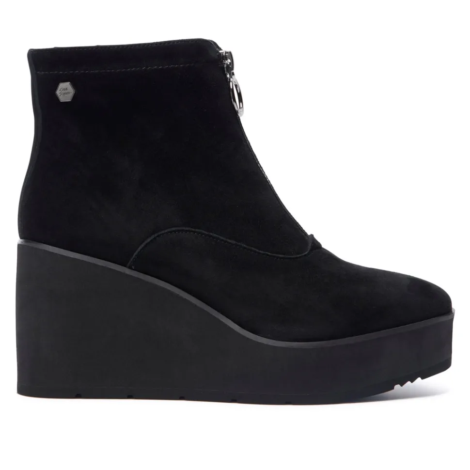 Koliana Black Suede Ankle Boots