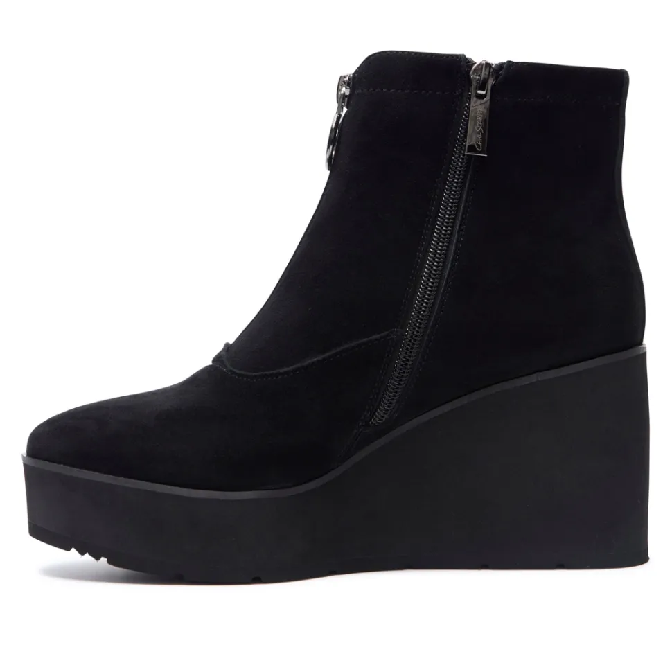 Koliana Black Suede Ankle Boots