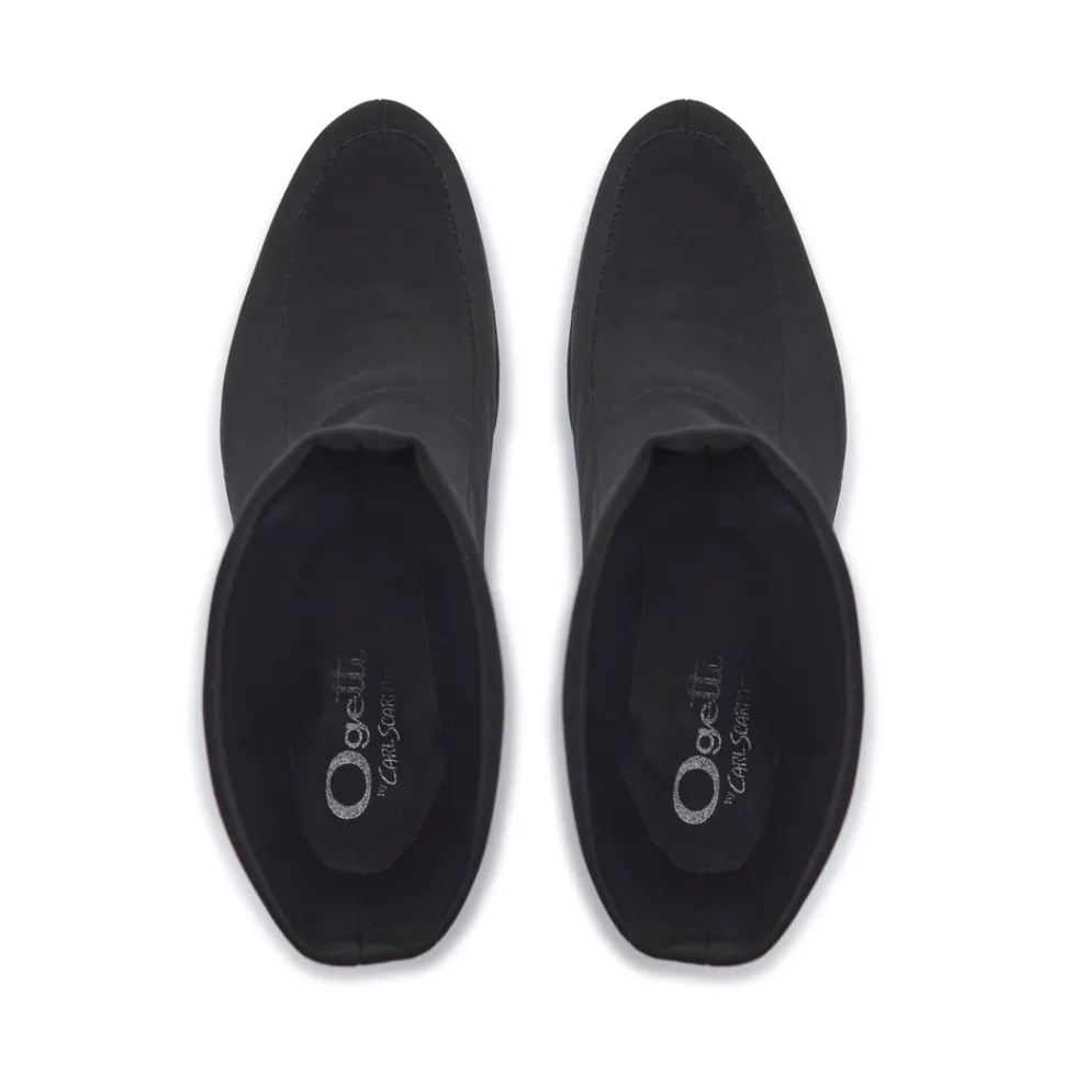Lainie Black Textile Ankle Boots