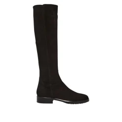 Lara Black Suede Knee-High Boots