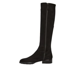 Lara Black Suede Knee-High Boots