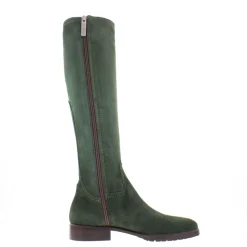Lara Green Suede Knee-High Boots