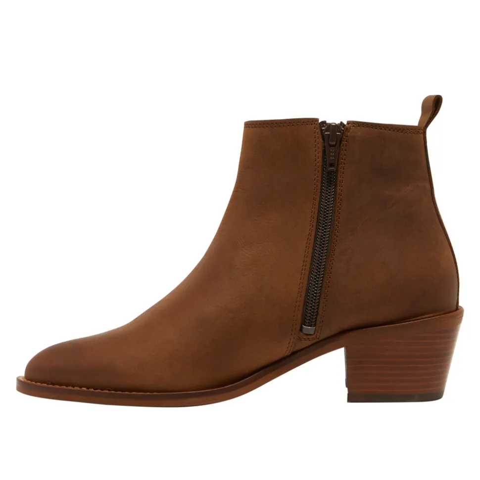 Laurelle Block Heel Suede Ankle Boots