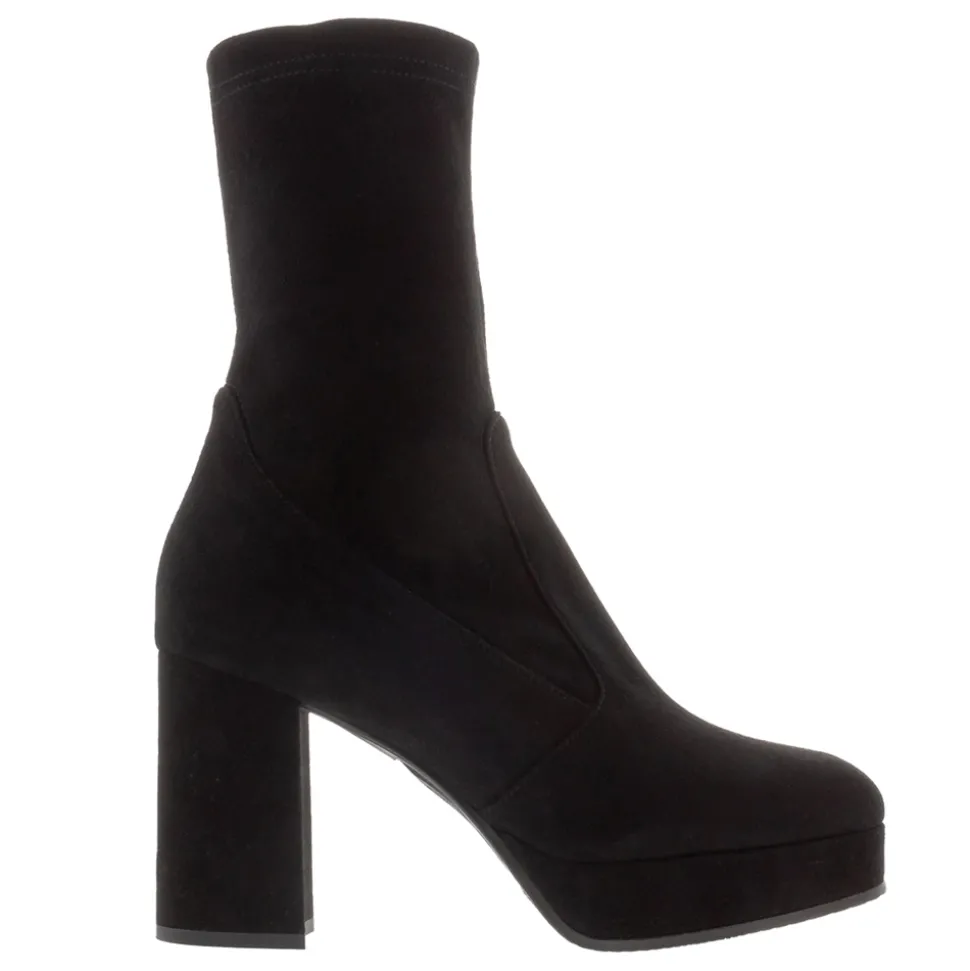 Lavora Black Platform Ankle Boots