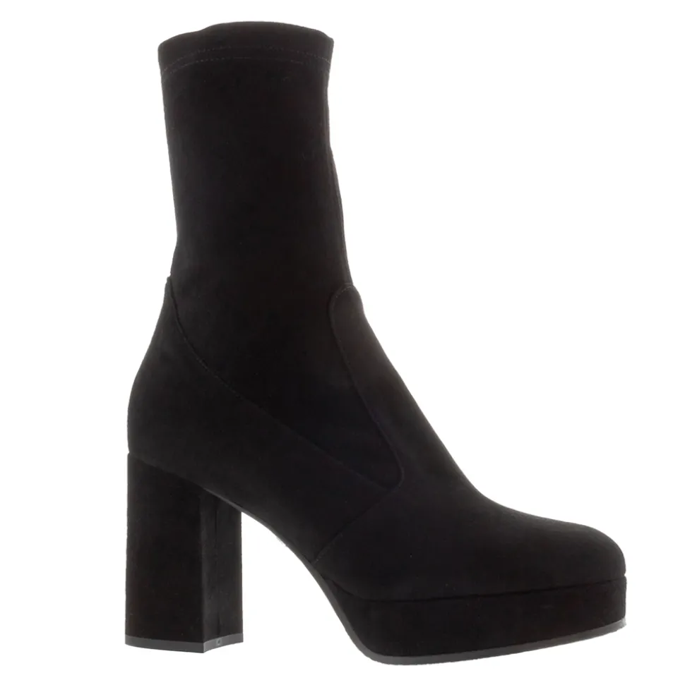 Lavora Black Platform Ankle Boots