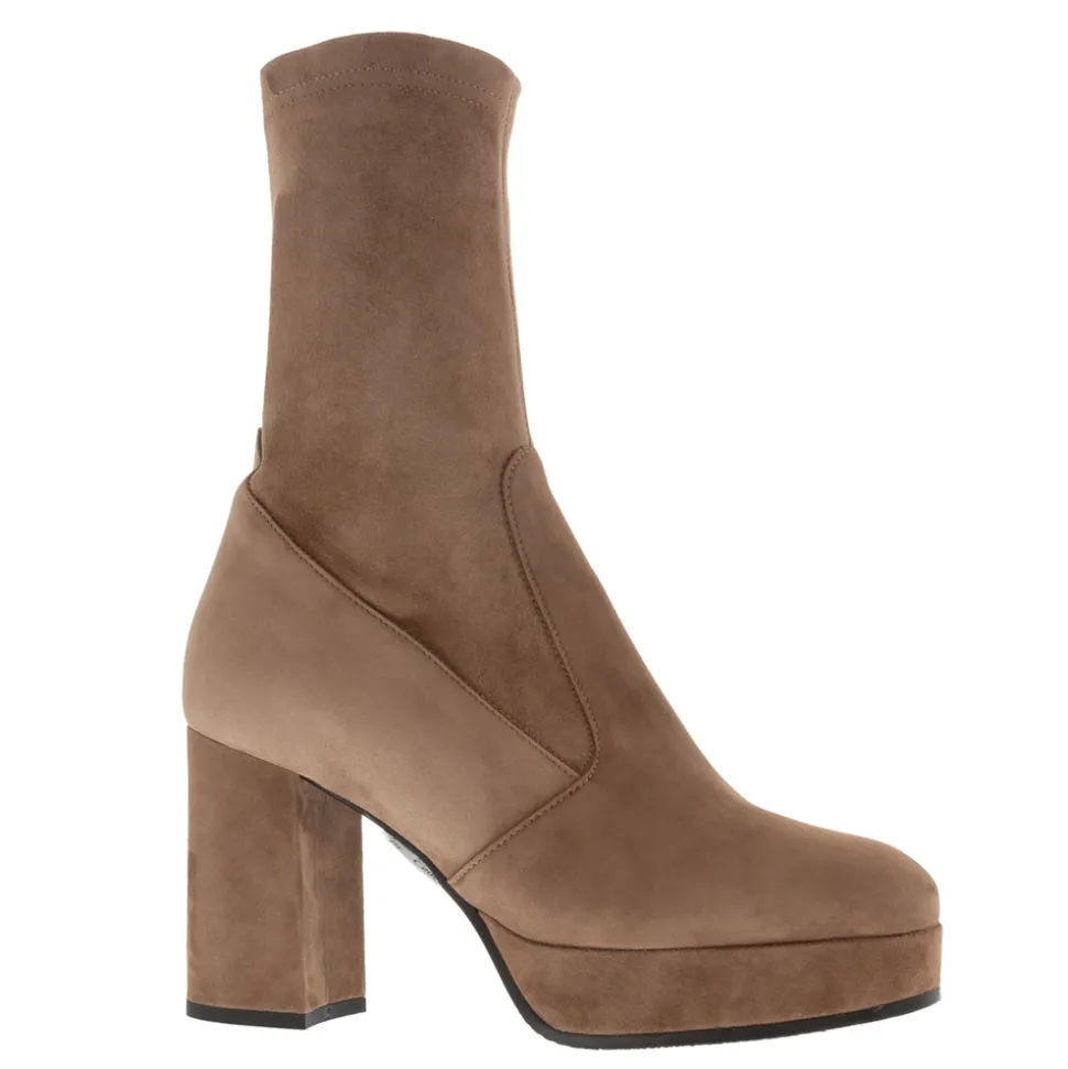 Lavora Taupe Platform Ankle Boots