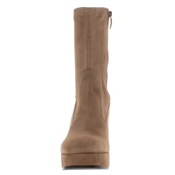 Lavora Taupe Platform Ankle Boots