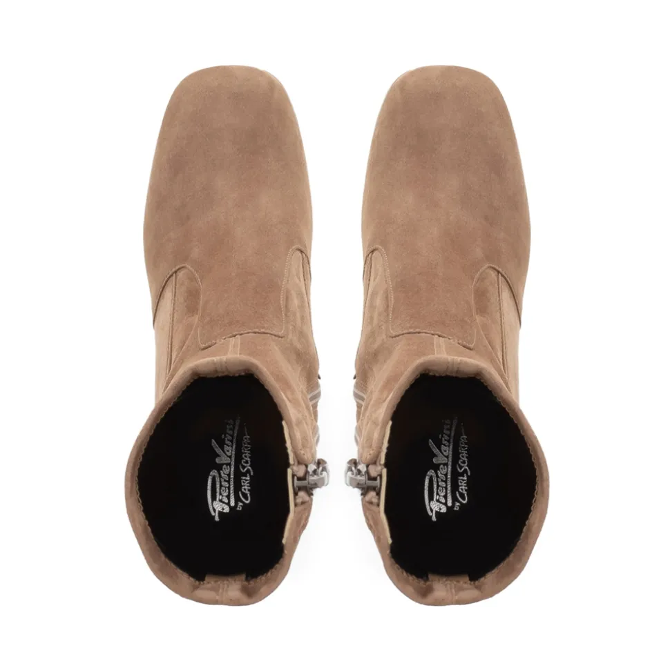Lavora Taupe Platform Ankle Boots