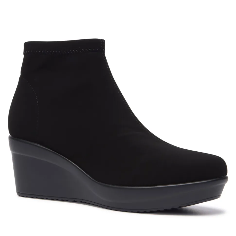 Lentini Black Stretch Ankle Boots