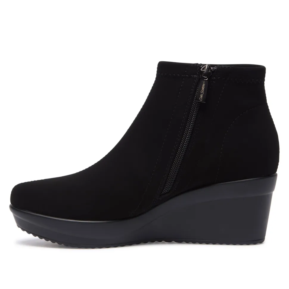 Lentini Black Stretch Ankle Boots