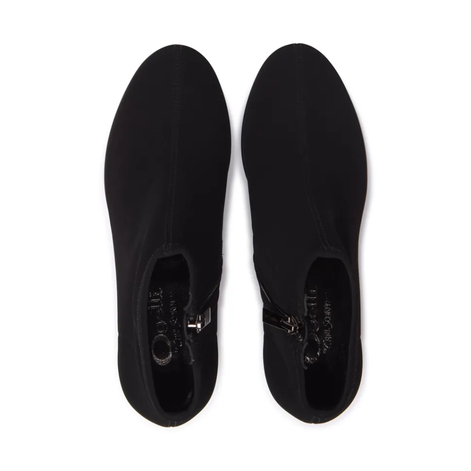 Lentini Black Stretch Ankle Boots