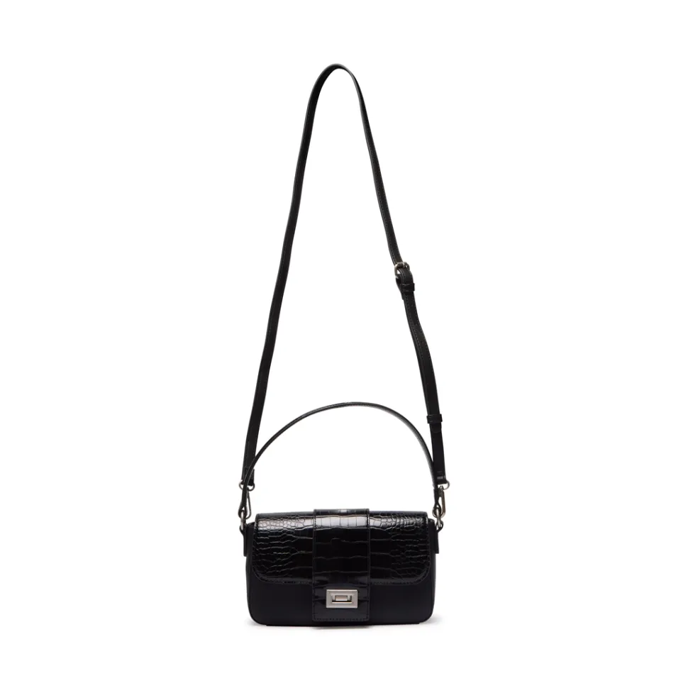 Listini Black Croc Handbag