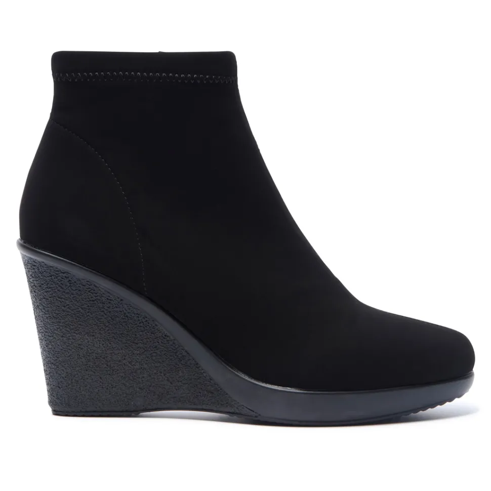 Livia Black Stretch Ankle Boot