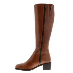Losanna Tan Leather Knee High Boots