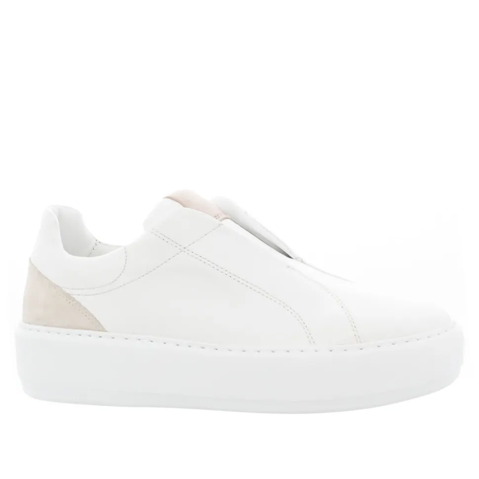Mabel White Leather Trainers