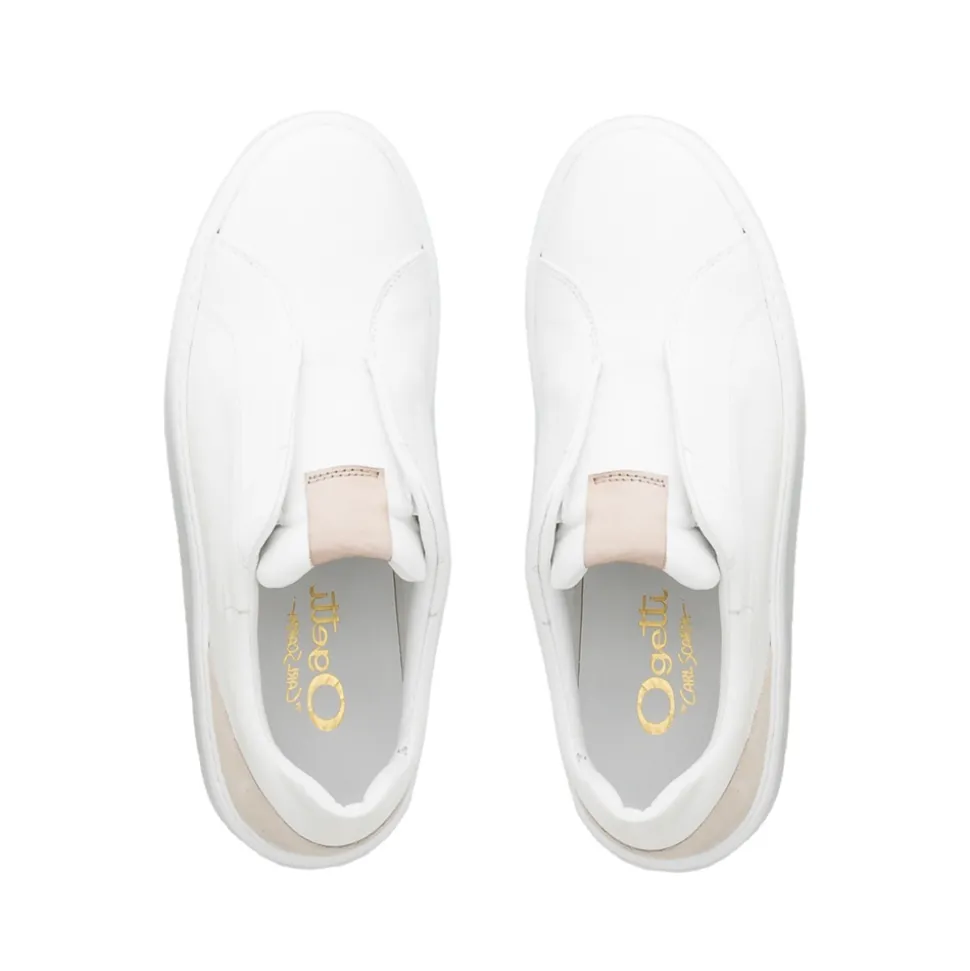 Mabel White Leather Trainers