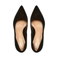Malazzo Black Suede Heeled Courts