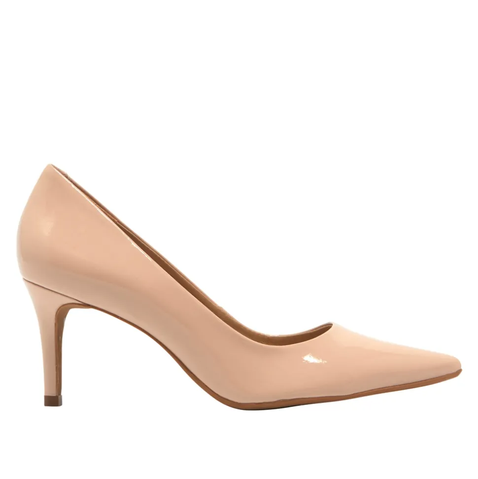 Malazzo Blush Patent Leather Heeled Courts