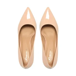 Malazzo Blush Patent Leather Heeled Courts