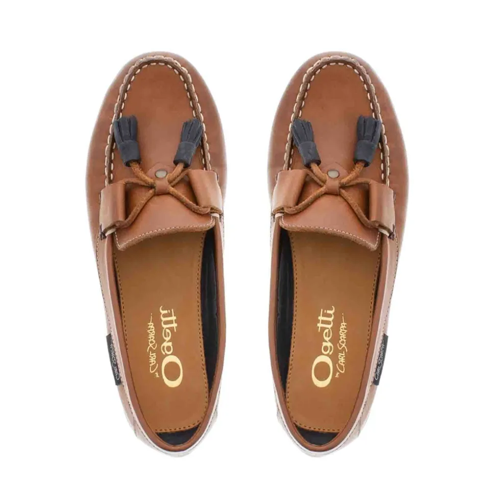 Matteo Tan Leather Deck Shoes