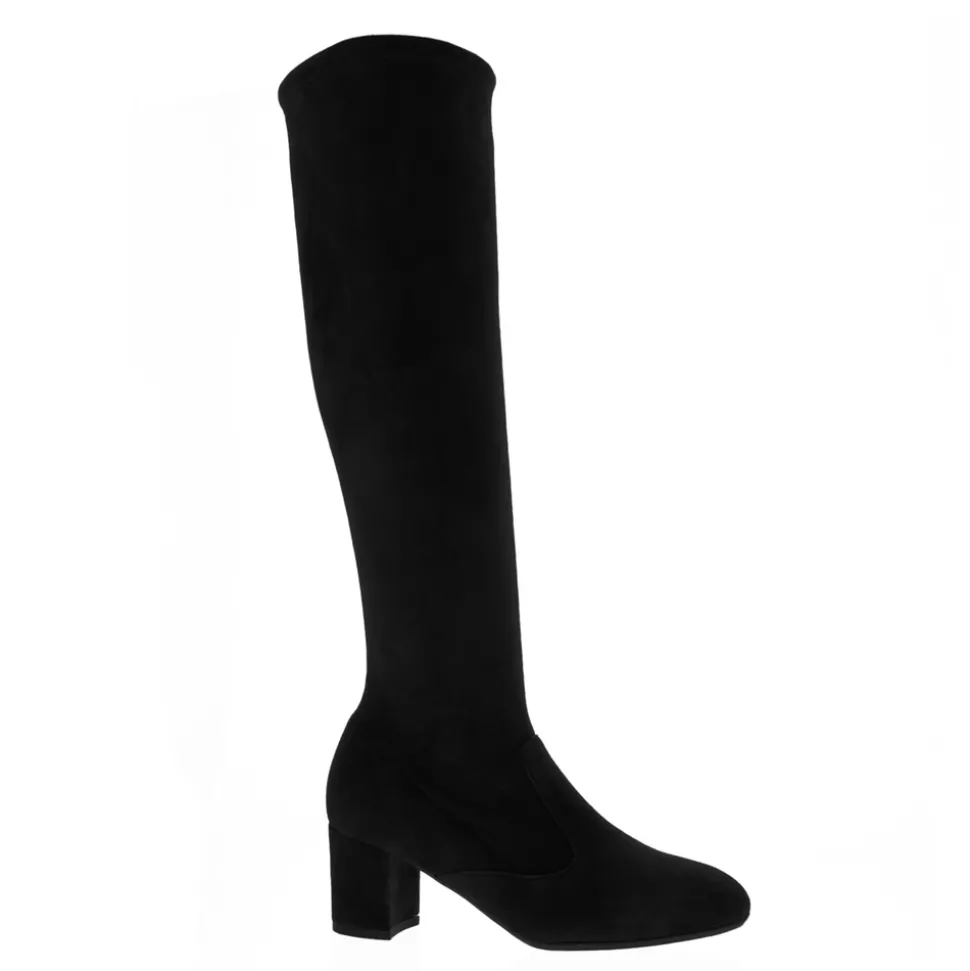 Mimosa Black Italian Suede Knee High Boots