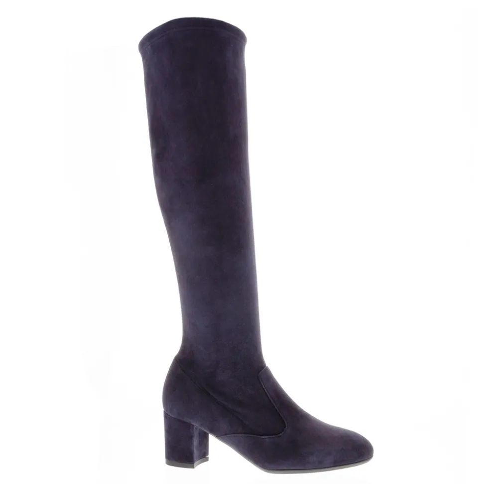 Mimosa Navy Italian Suede Knee High Boots