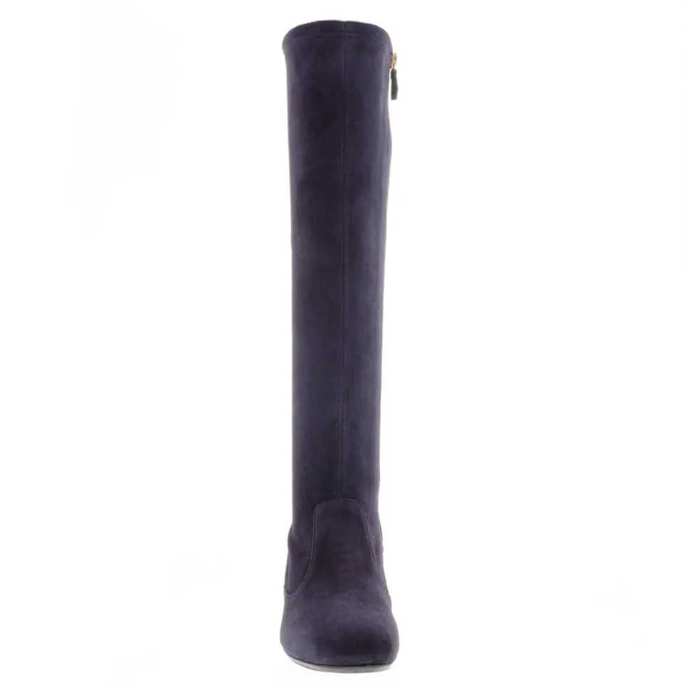 Mimosa Navy Italian Suede Knee High Boots