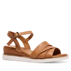 Myriad Tan Leather Wedge Sandals