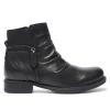 Nataria Black Leather Ankle Boots