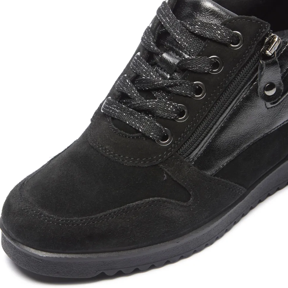 Nemoli Black Leather Trainers