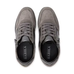 Nemoli Grey Leather Trainers