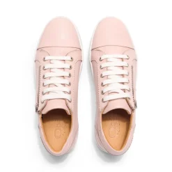 Norina Blush Leather Platform Trainers