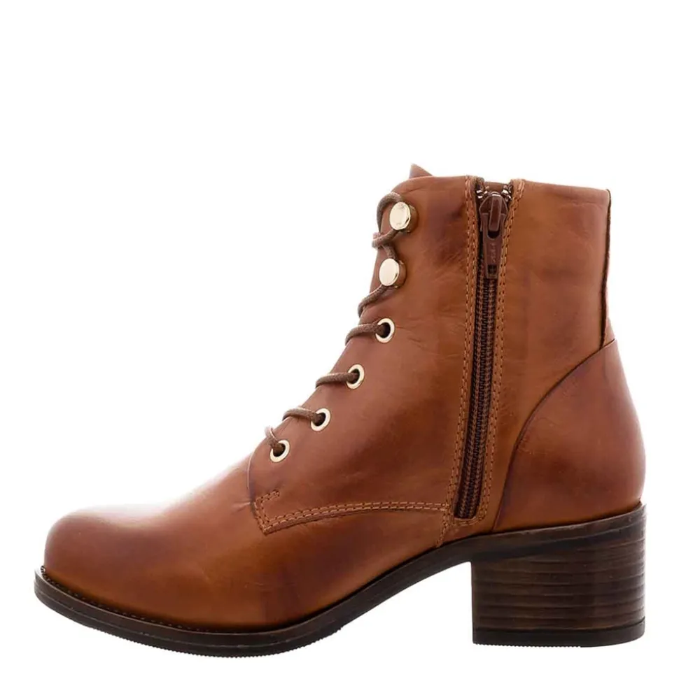Ocean Tan Leather Lace Up Ankle Boots