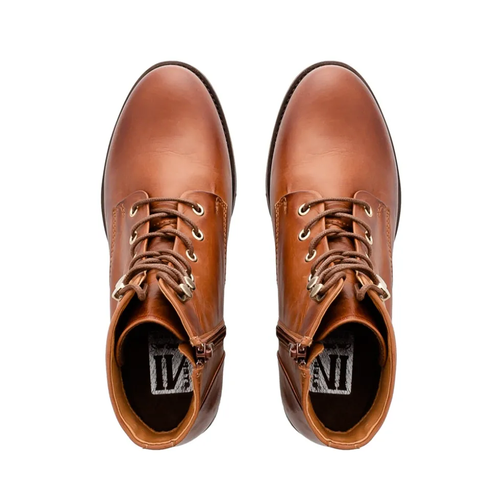 Ocean Tan Leather Lace Up Ankle Boots