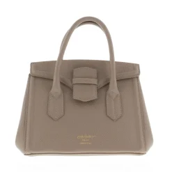 Olmetto Taupe Italian Leather Box Bag