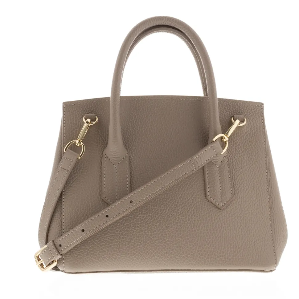 Olmetto Taupe Italian Leather Box Bag